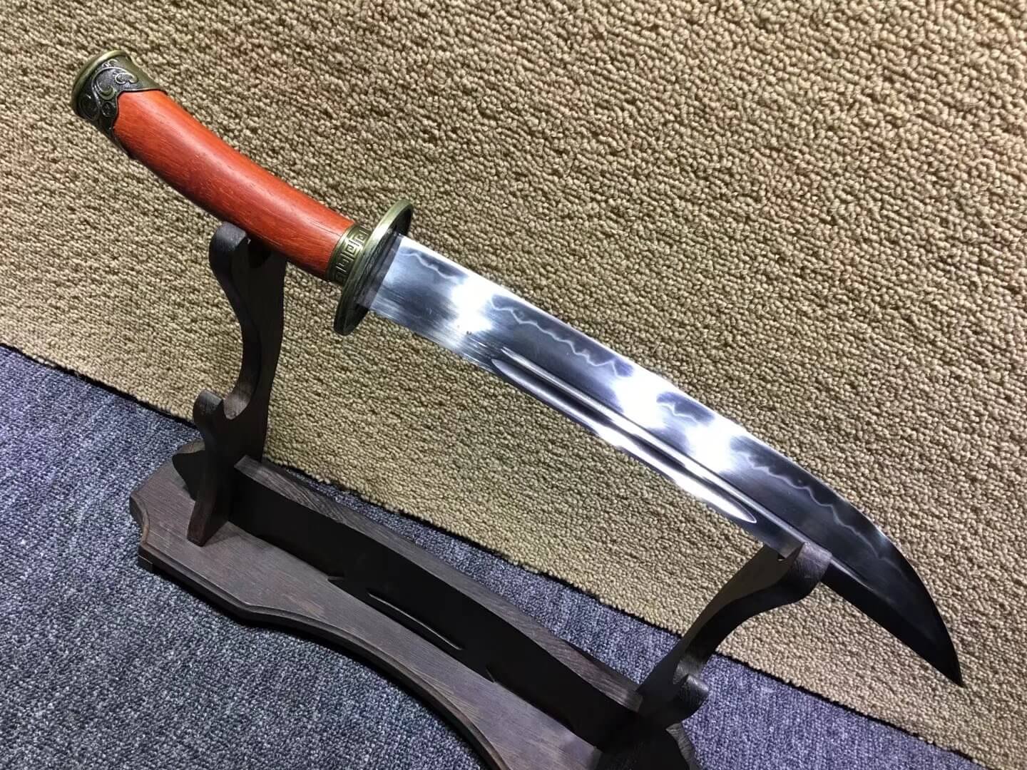 Xiao  qing dao,High carbon steel burn blade,Redwood scabbard,Alloy fittings - Chinese sword shop