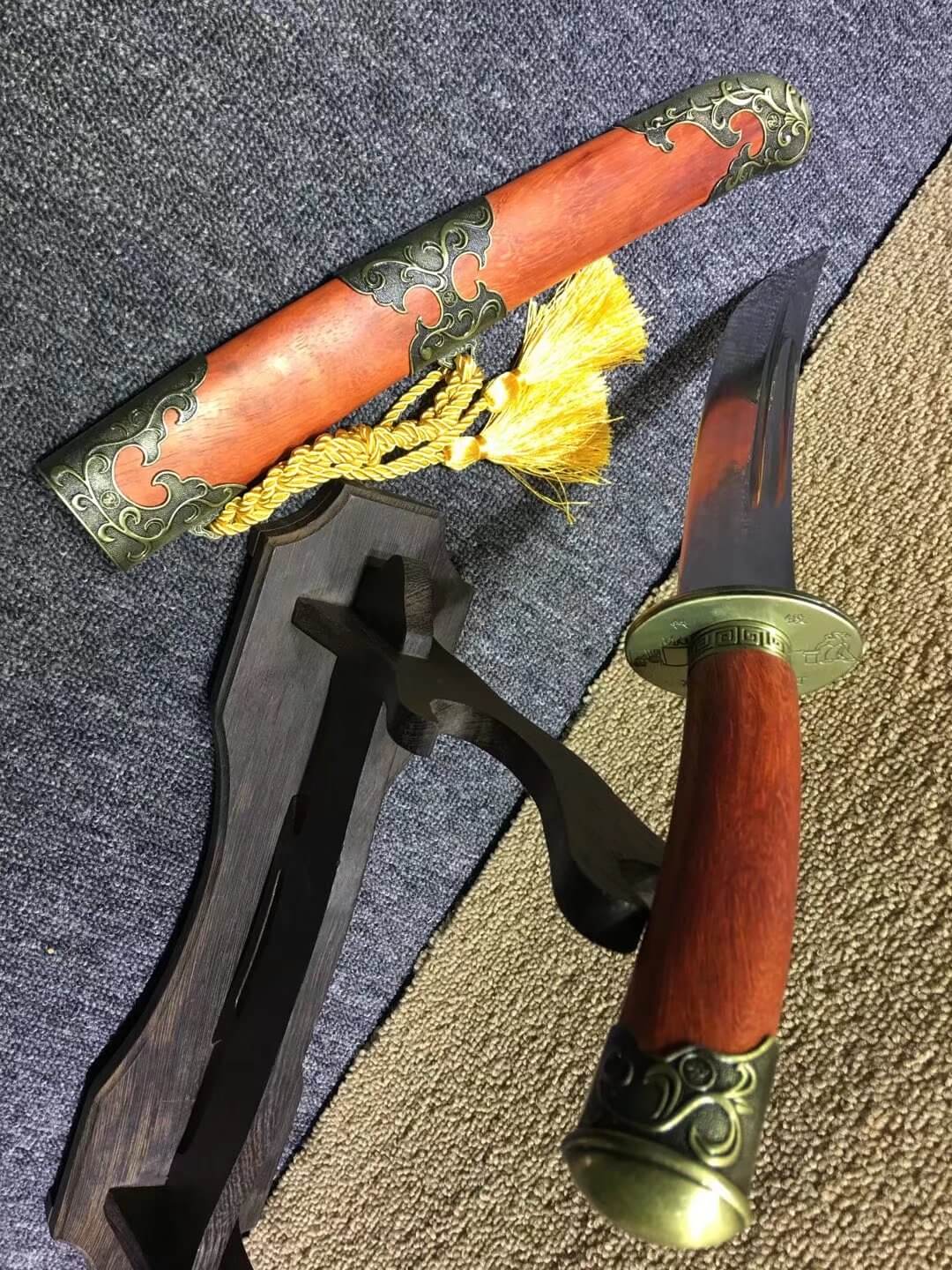 Xiao  qing dao,High carbon steel burn blade,Redwood scabbard,Alloy fittings - Chinese sword shop