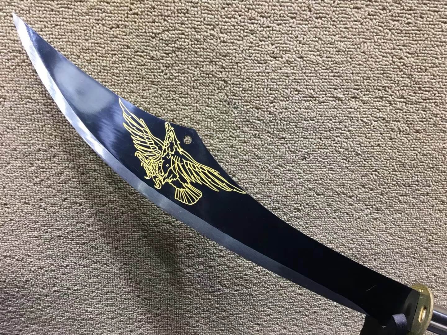 Guandao,High carbon steel,Leatherscabbard,Length 44" - Chinese sword shop