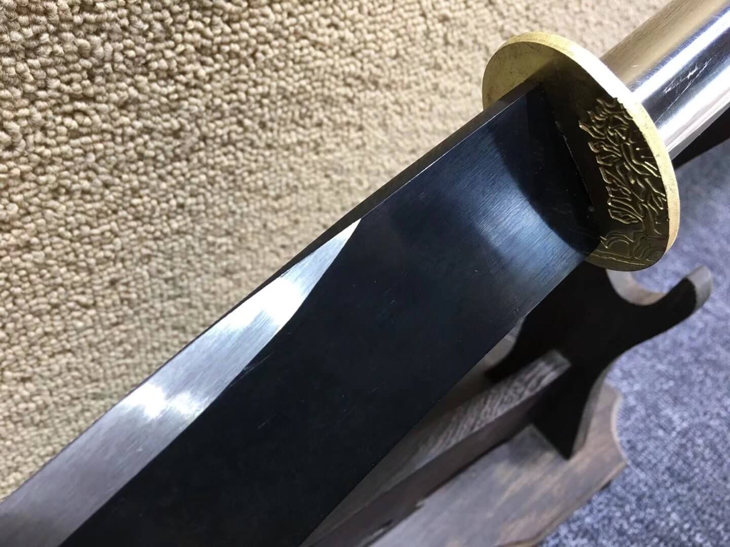 Guandao,High carbon steel,Leatherscabbard,Length 44" - Chinese sword shop